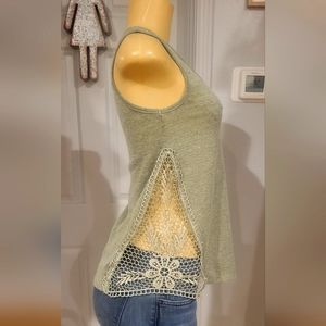 Miss Chevous olive green with lace size small